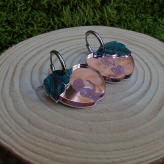 PENDIENTES MANZANA ORO ROSA
